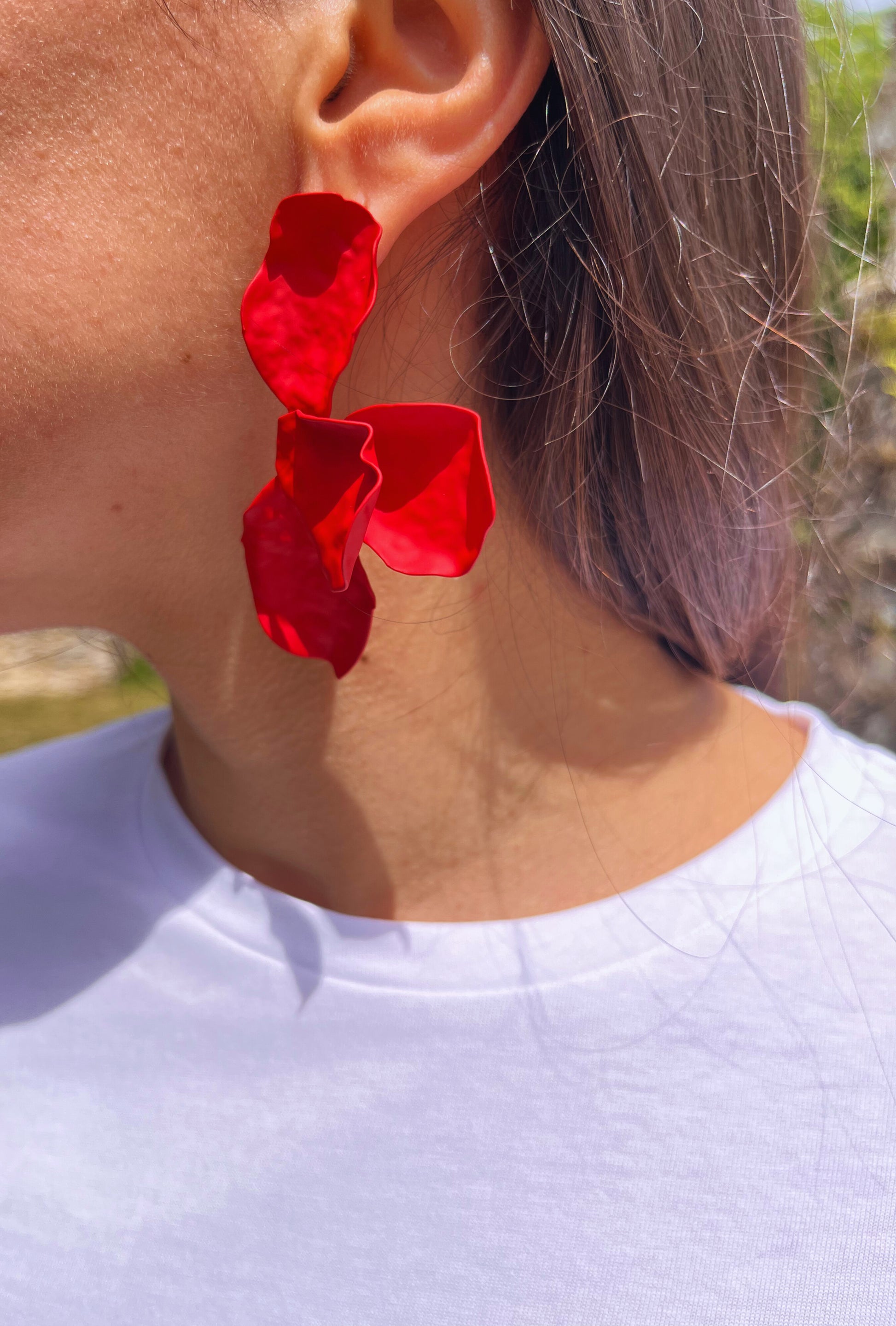 Alegria - Boucles d’oreilles fleurs 3D