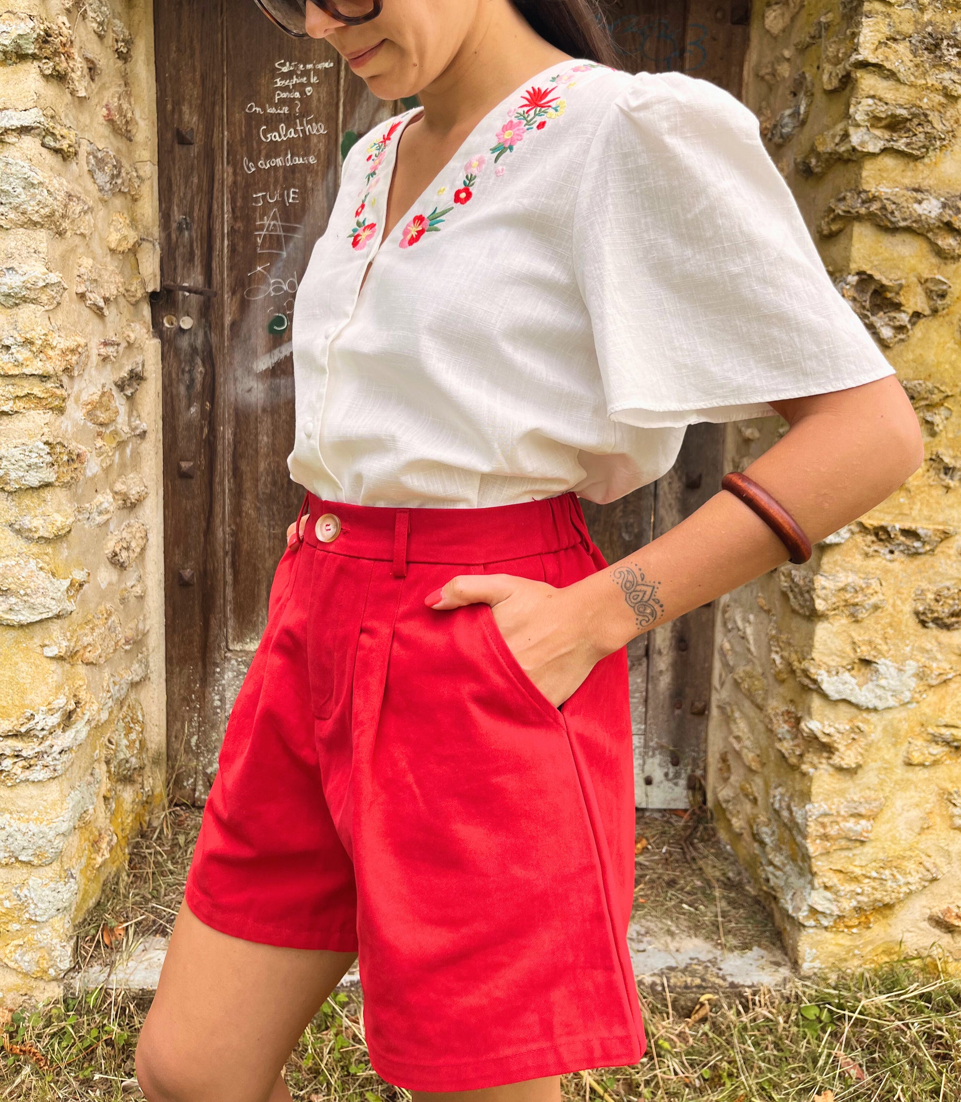 Delphine - Blouse brodée