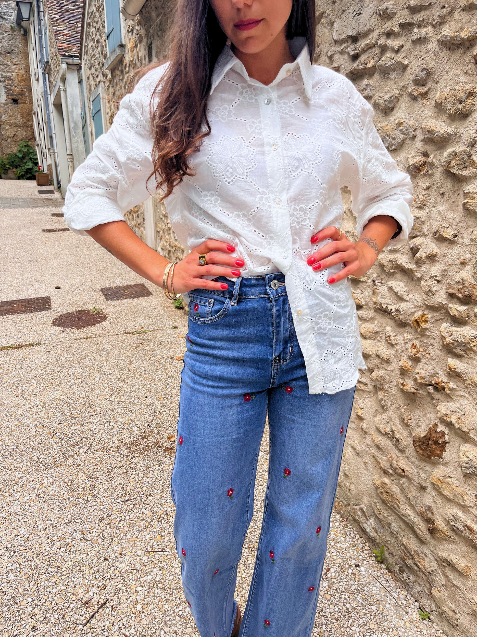 Martina - Chemise brodée