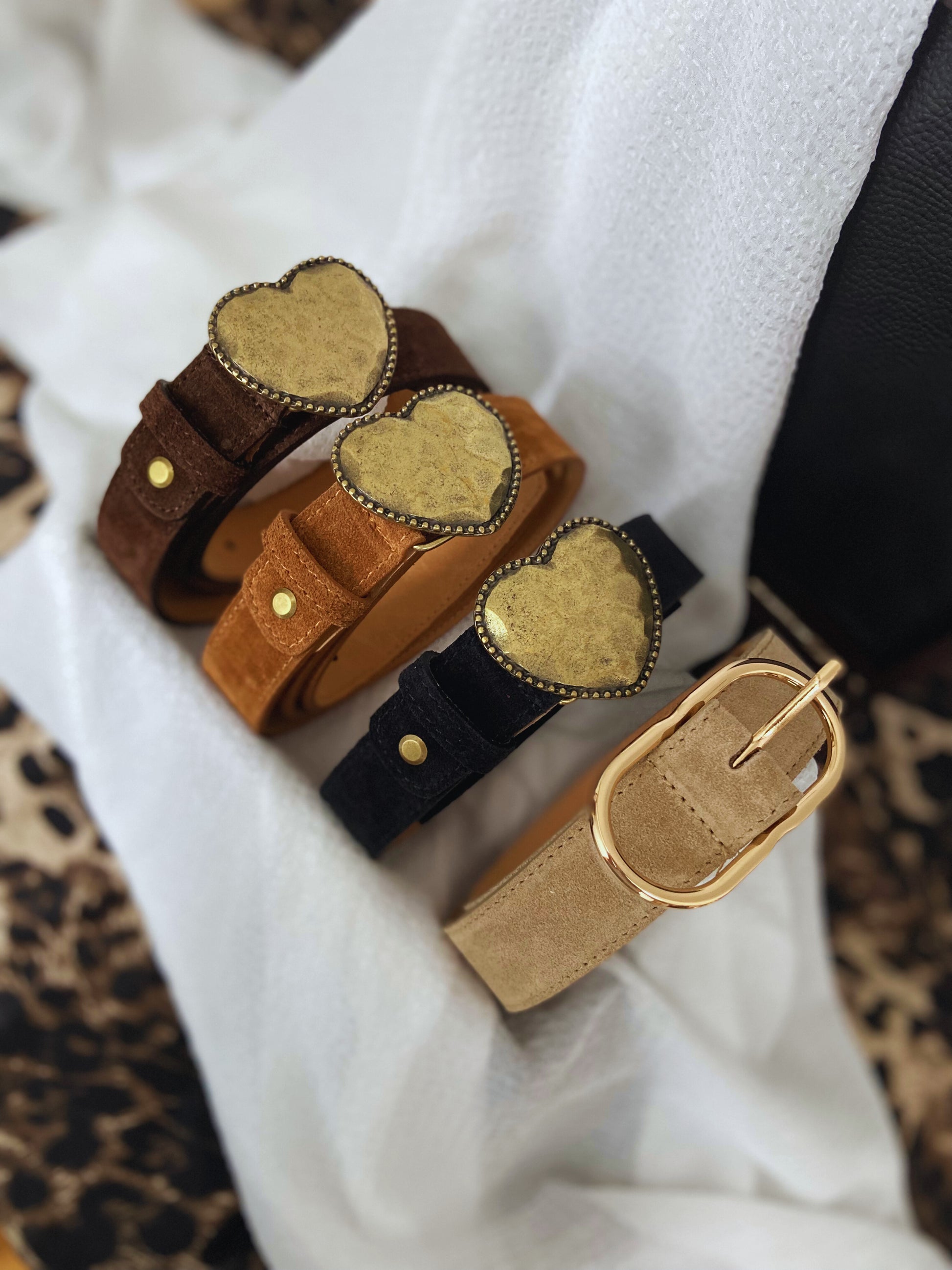 Arthur beige - Ceinture en cuir
