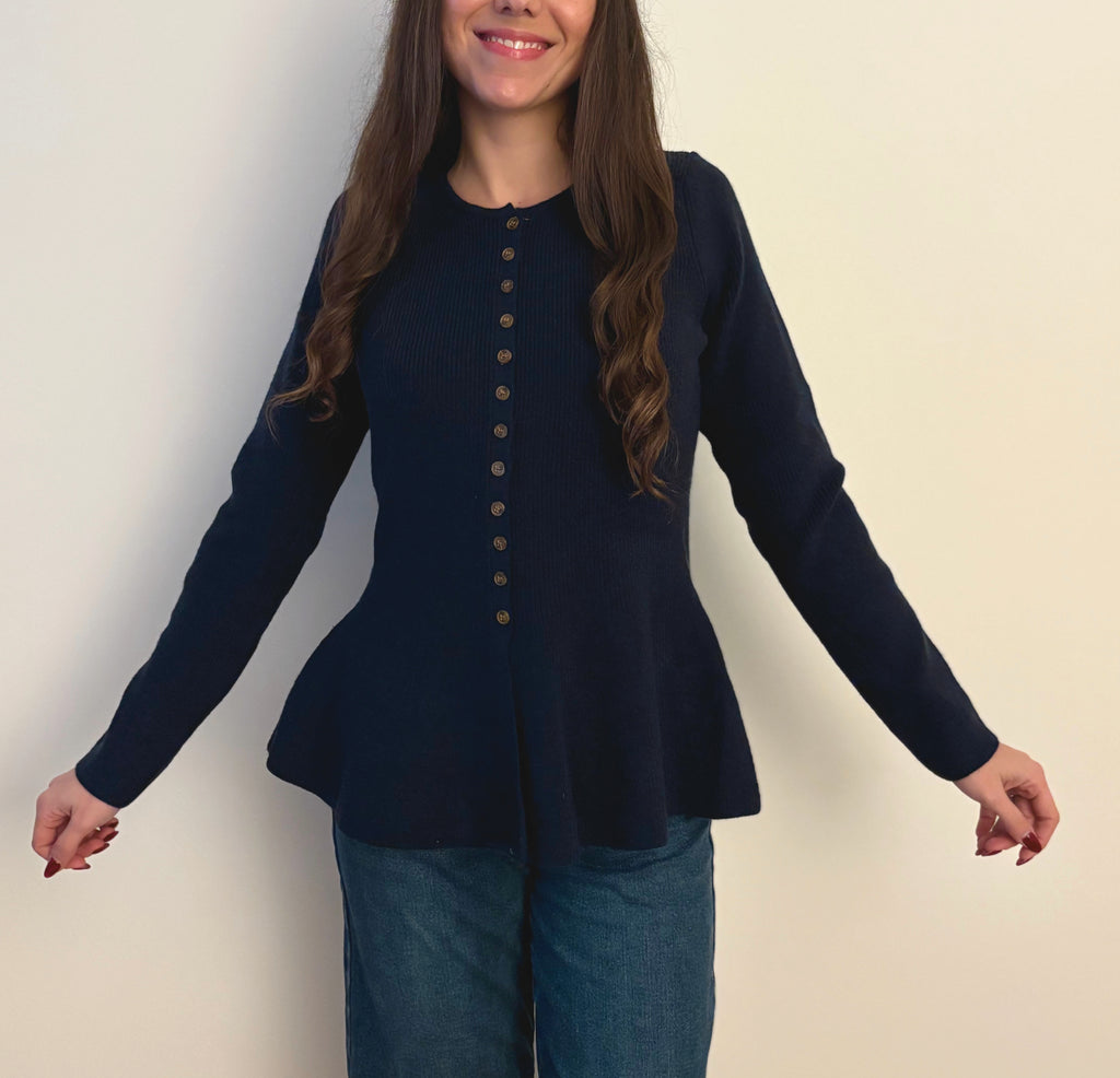 Malo - Pull fin péplum