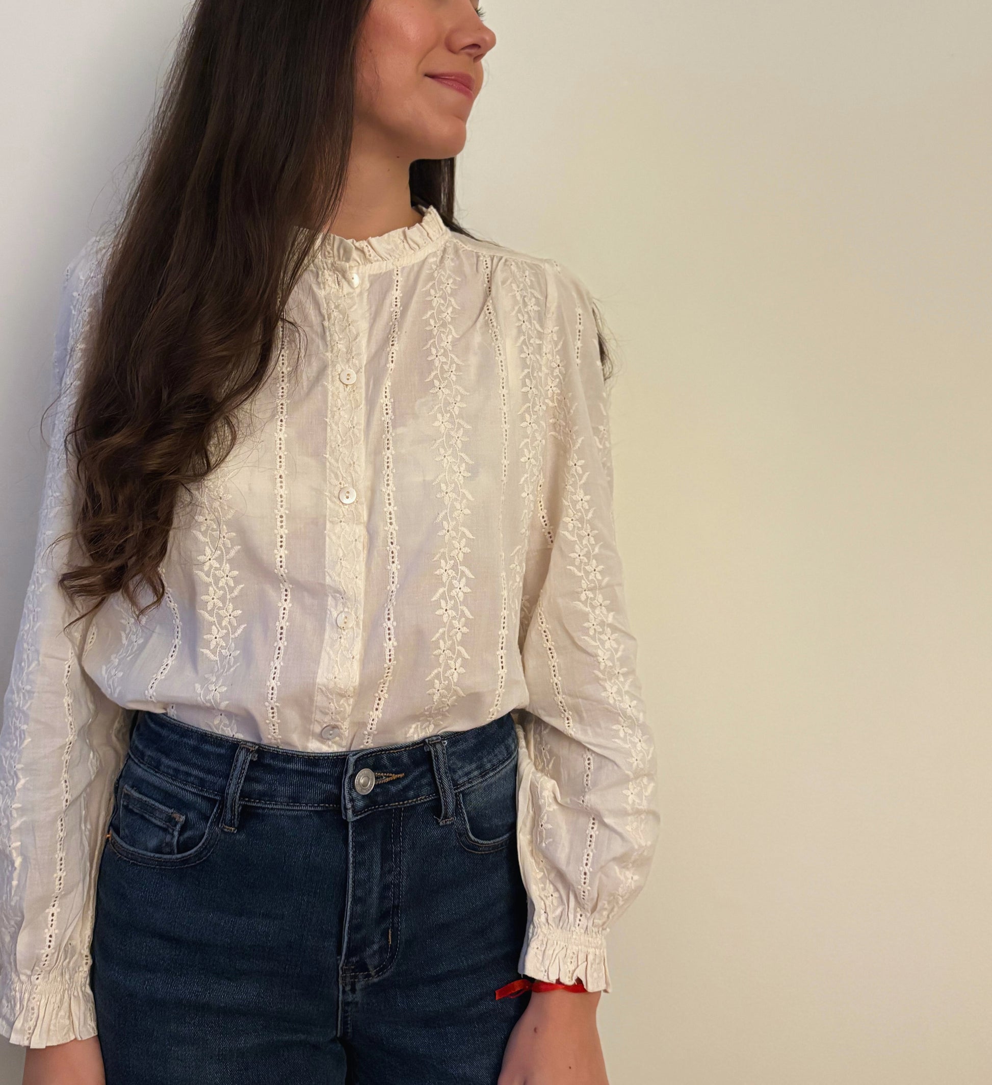 Thelma - Chemise brodée coton