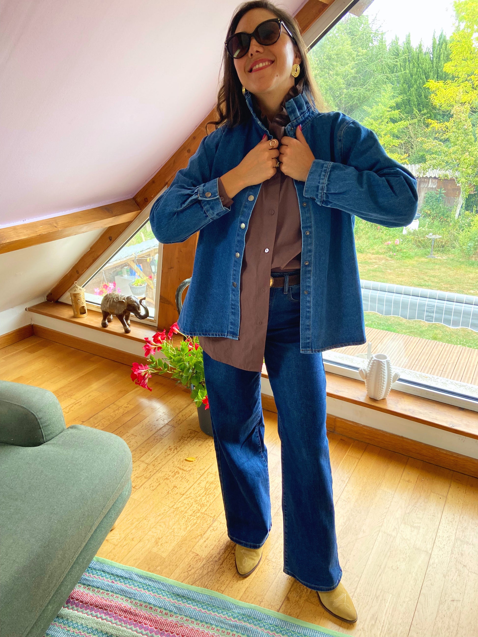 Paul denim - Veste jean col montant