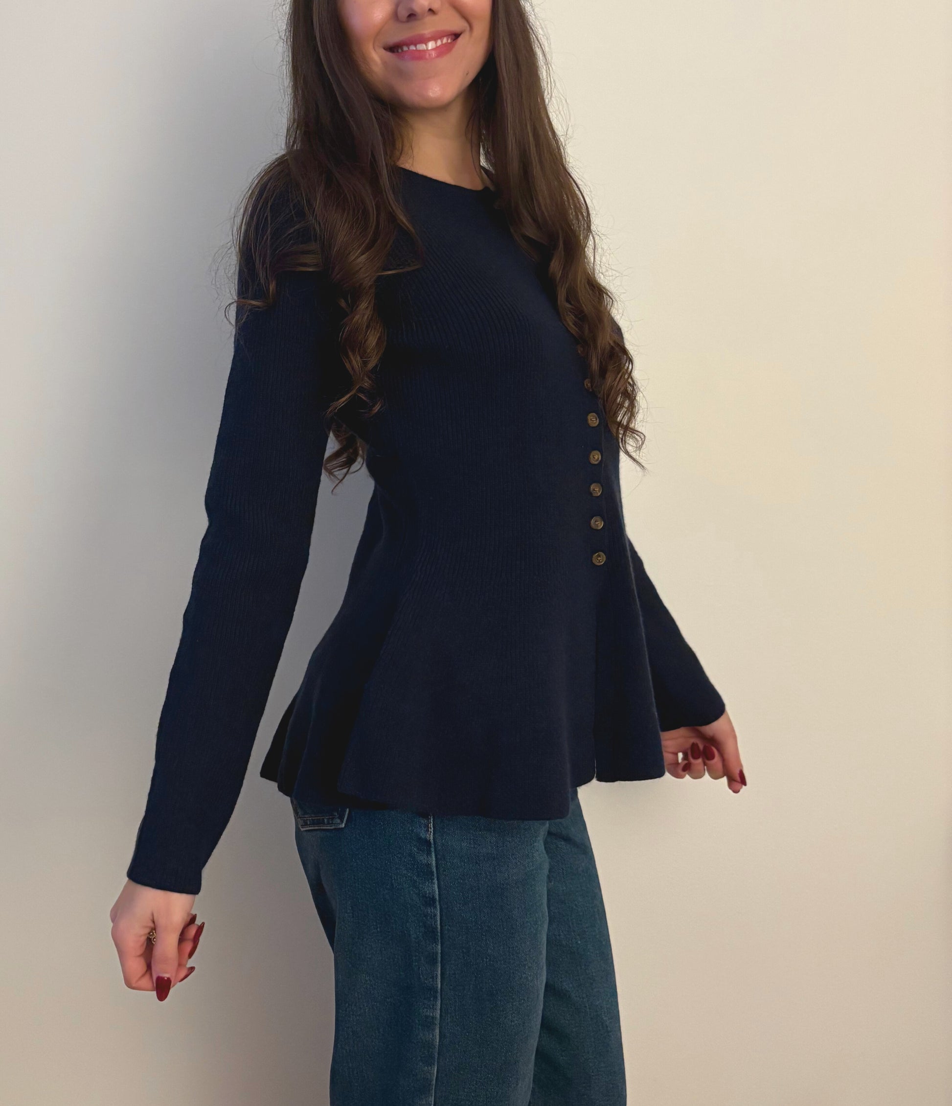 Malo - Pull fin péplum