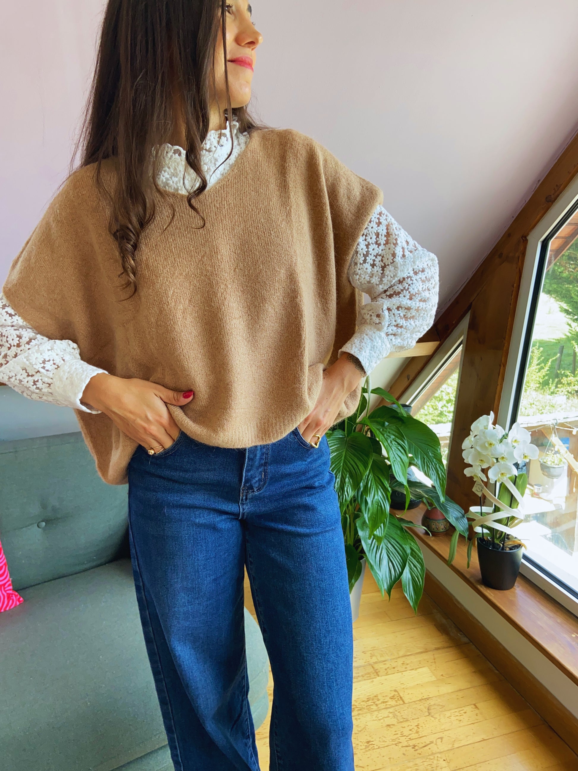 Agathe beige - Maille alpaga