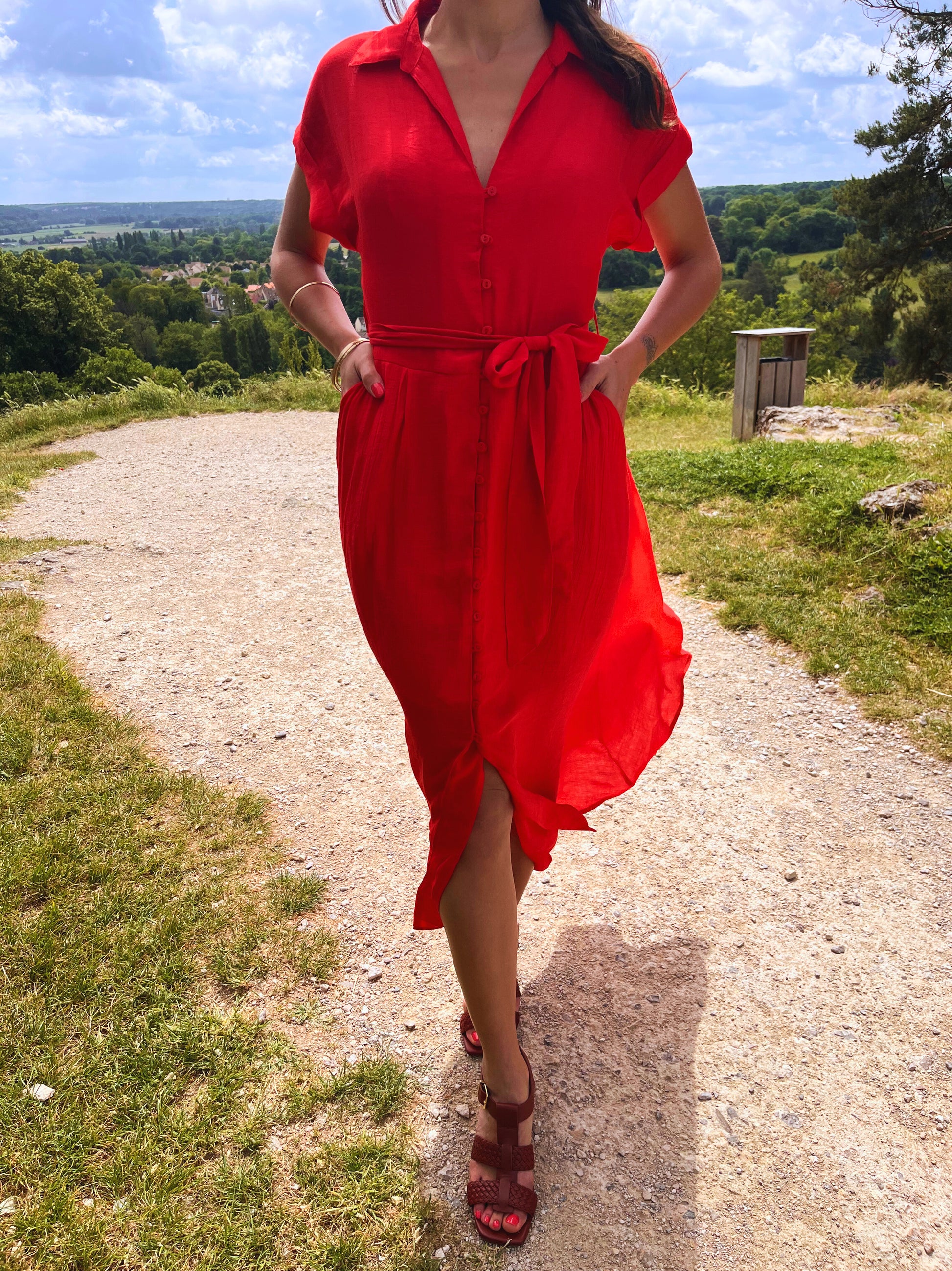 Zélie - Robe longue boutonnée