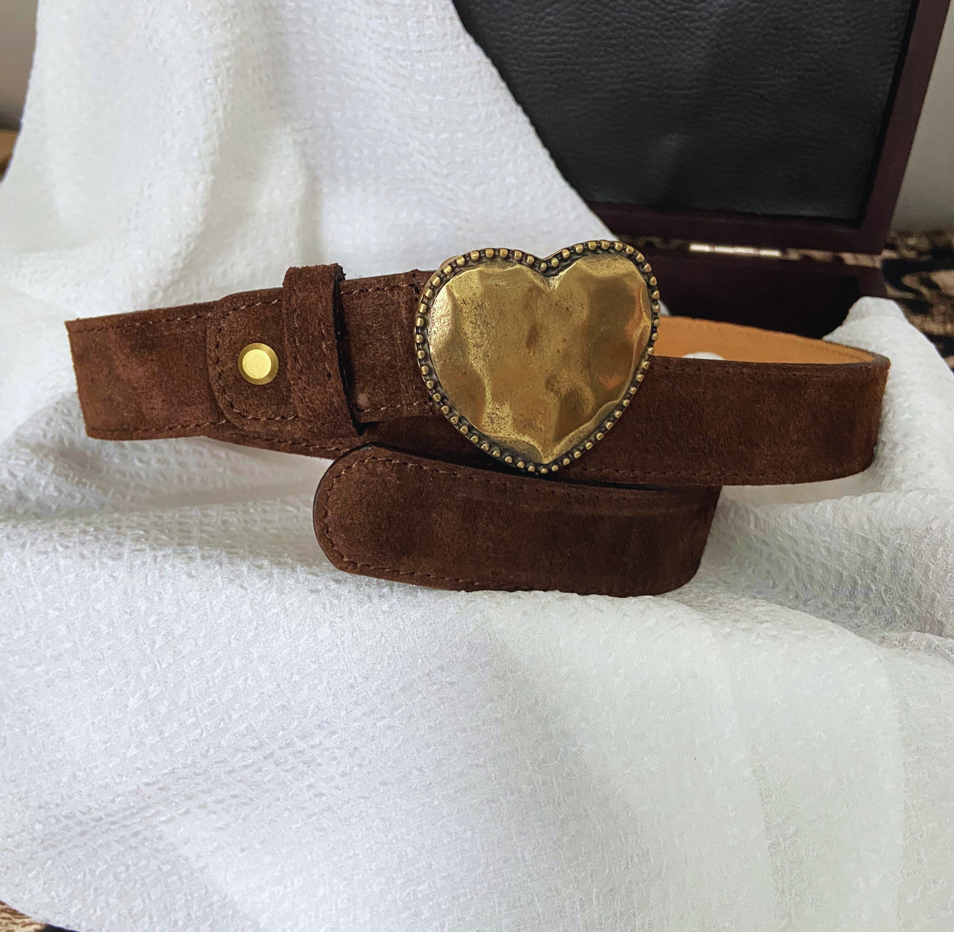 Oscar chocolat - Ceinture en cuir