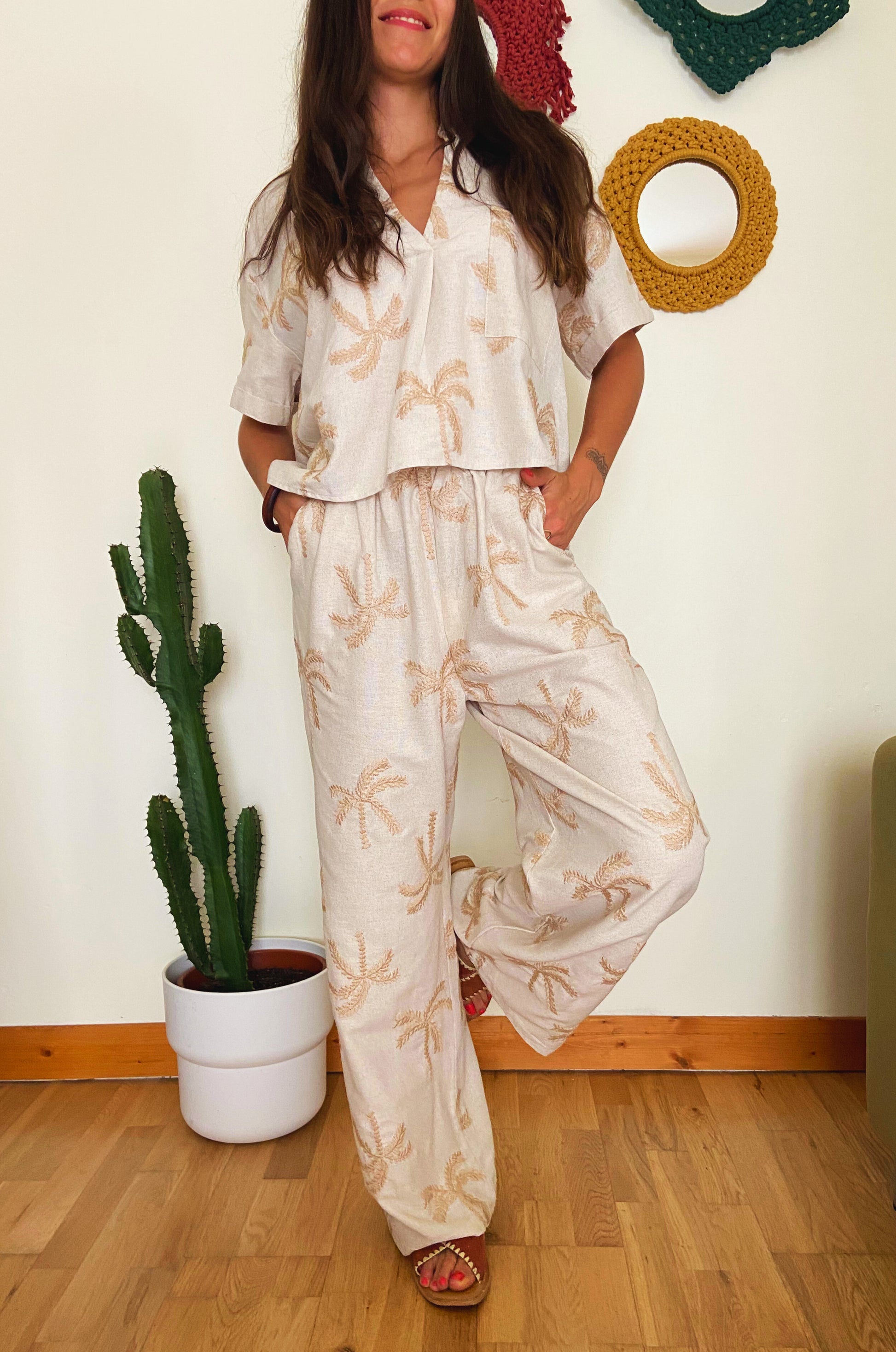 Fiorella - Ensemble palmiers oversize