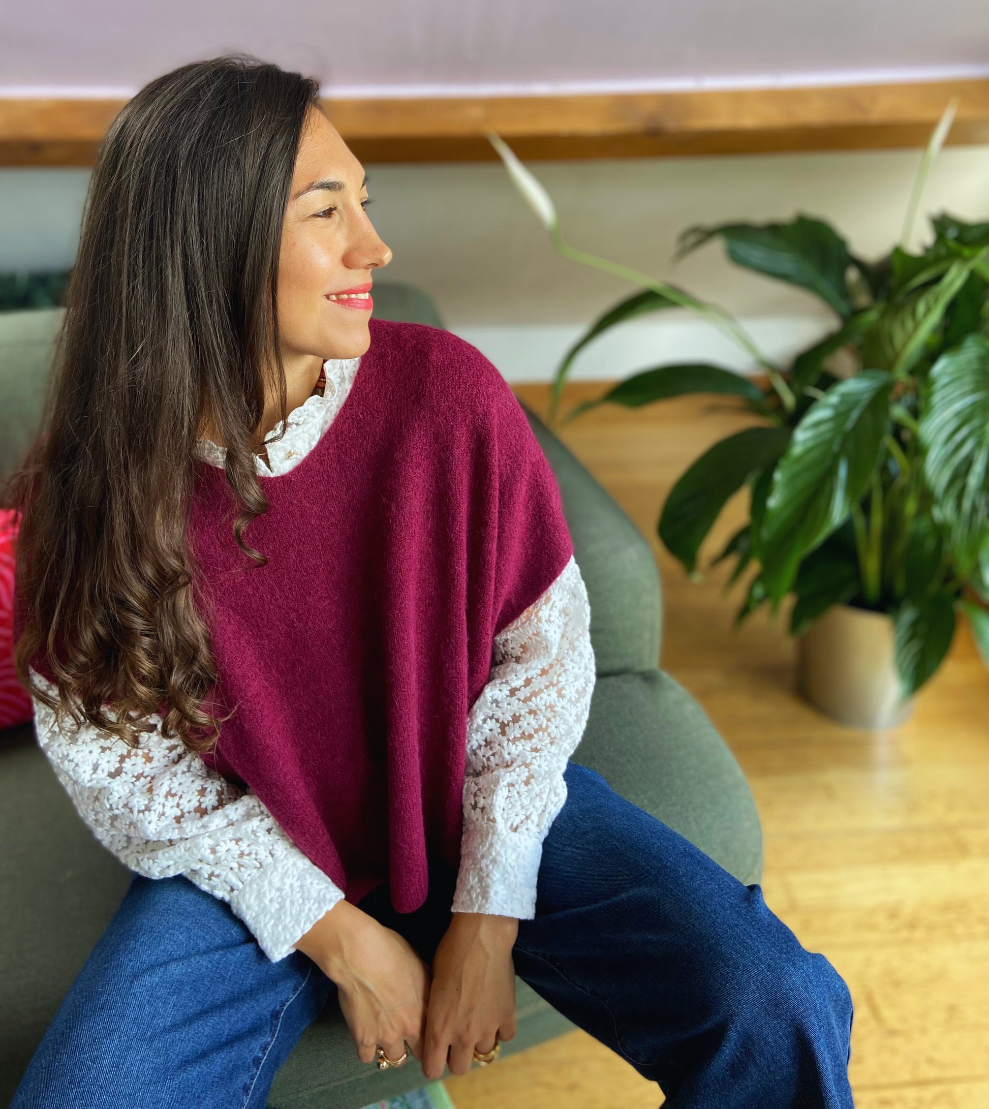 Agathe bordeaux - Maille alpaga
