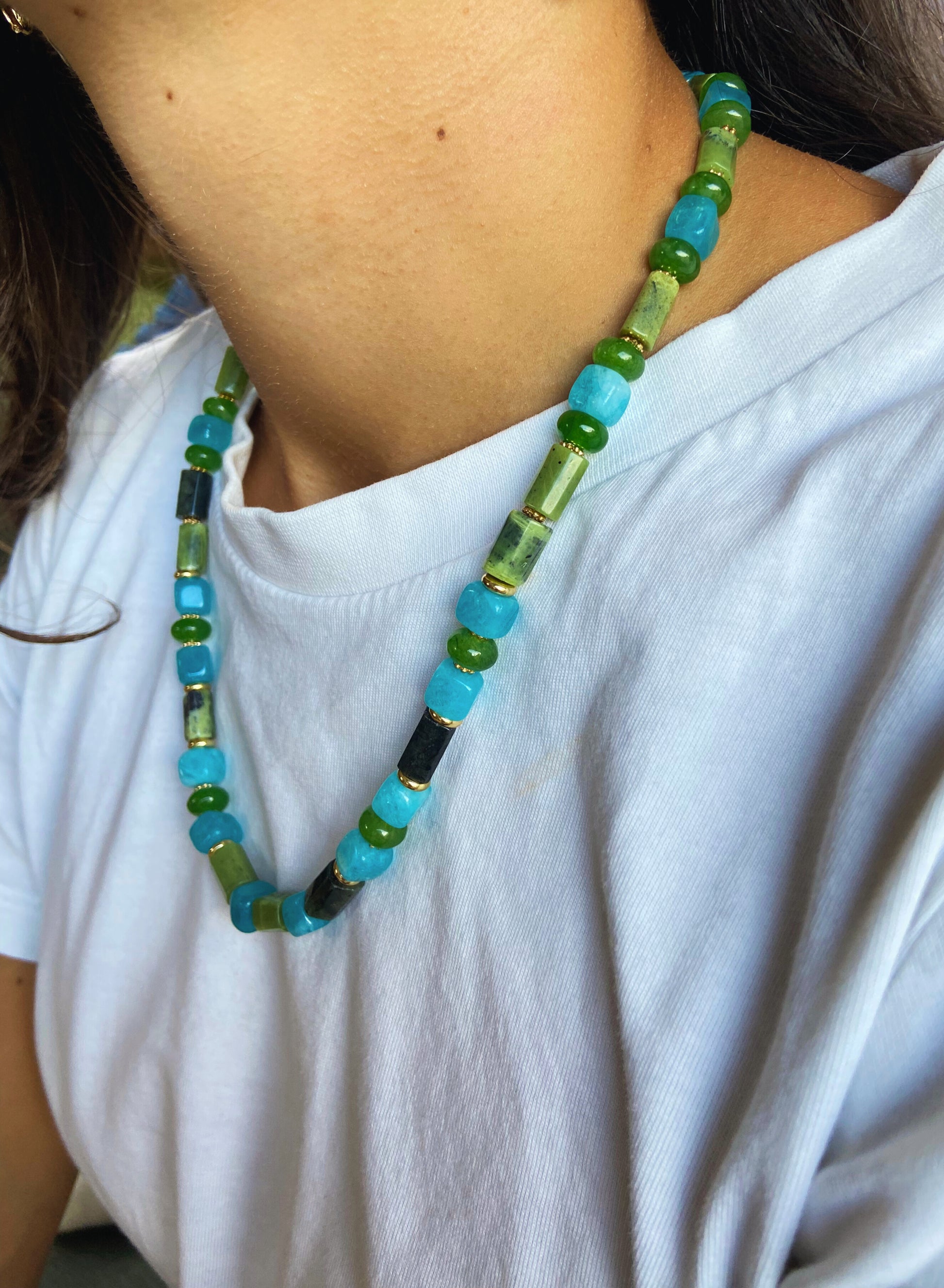 Cléa - Collier pierres naturelles