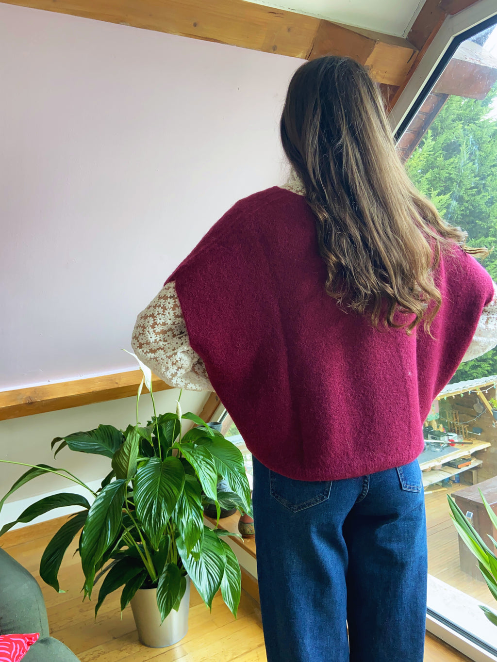 Agathe bordeaux - Maille alpaga