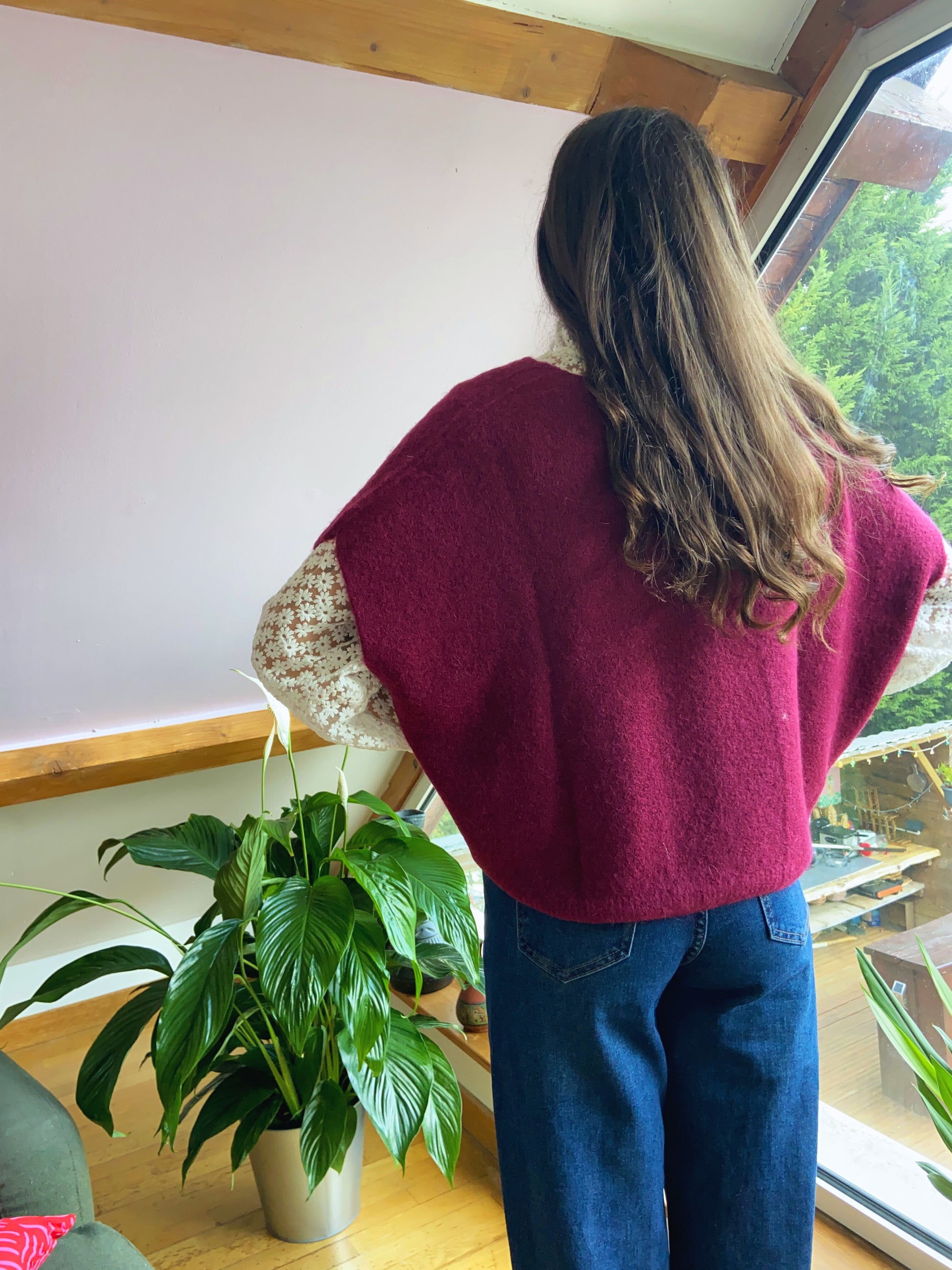Agathe bordeaux - Maille alpaga