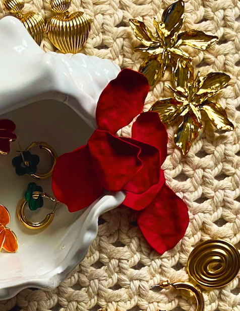 Alegria - Boucles d’oreilles fleurs 3D