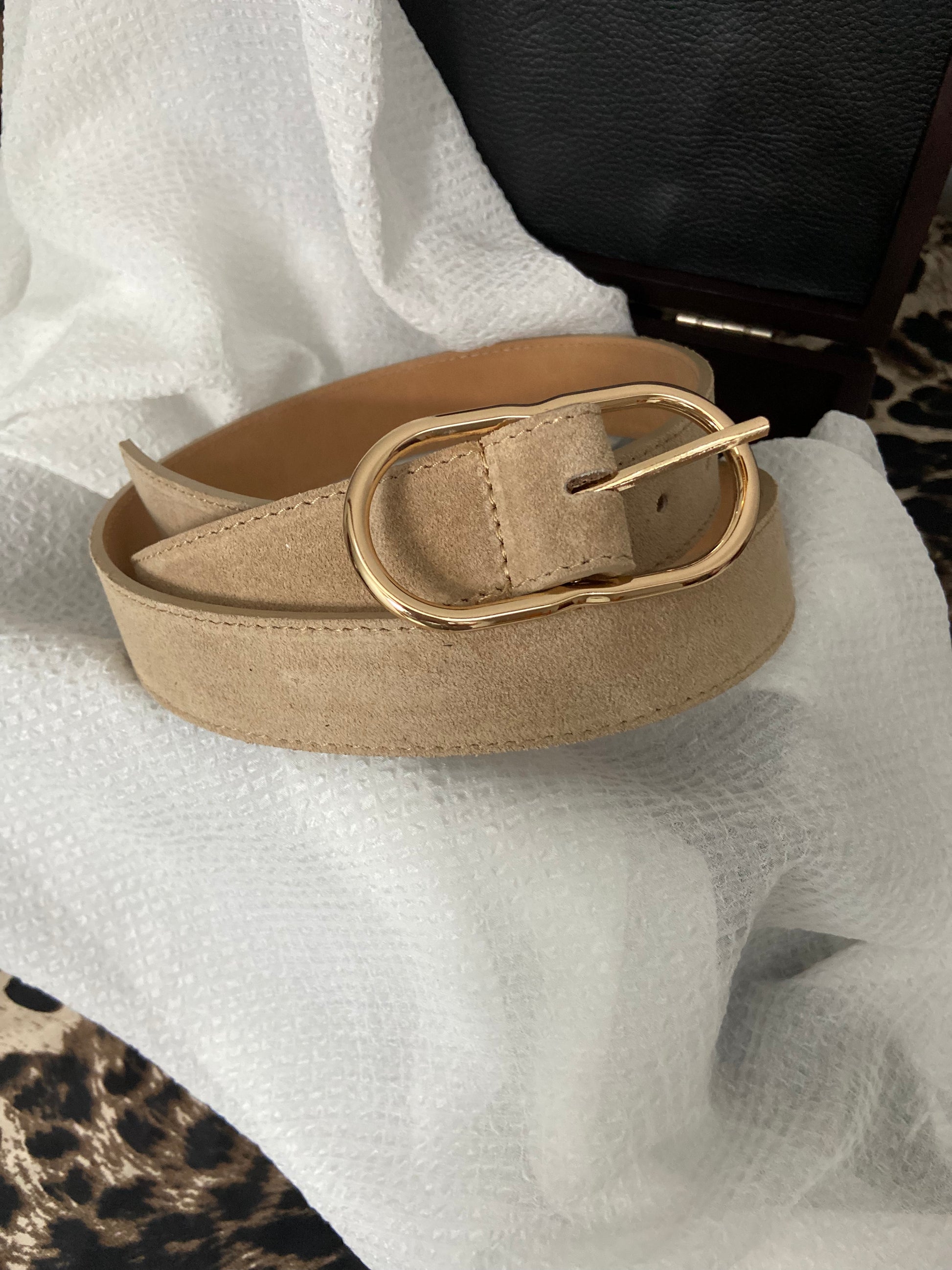 Arthur beige - Ceinture en cuir
