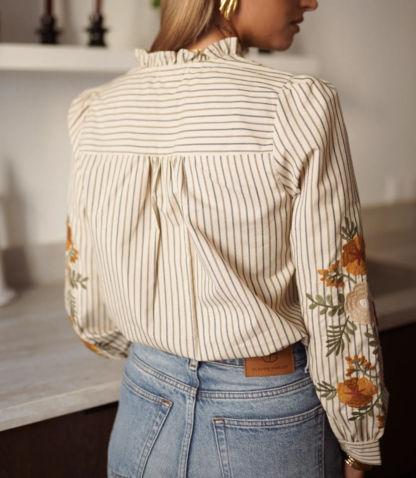 Maya - Chemise coton brodée