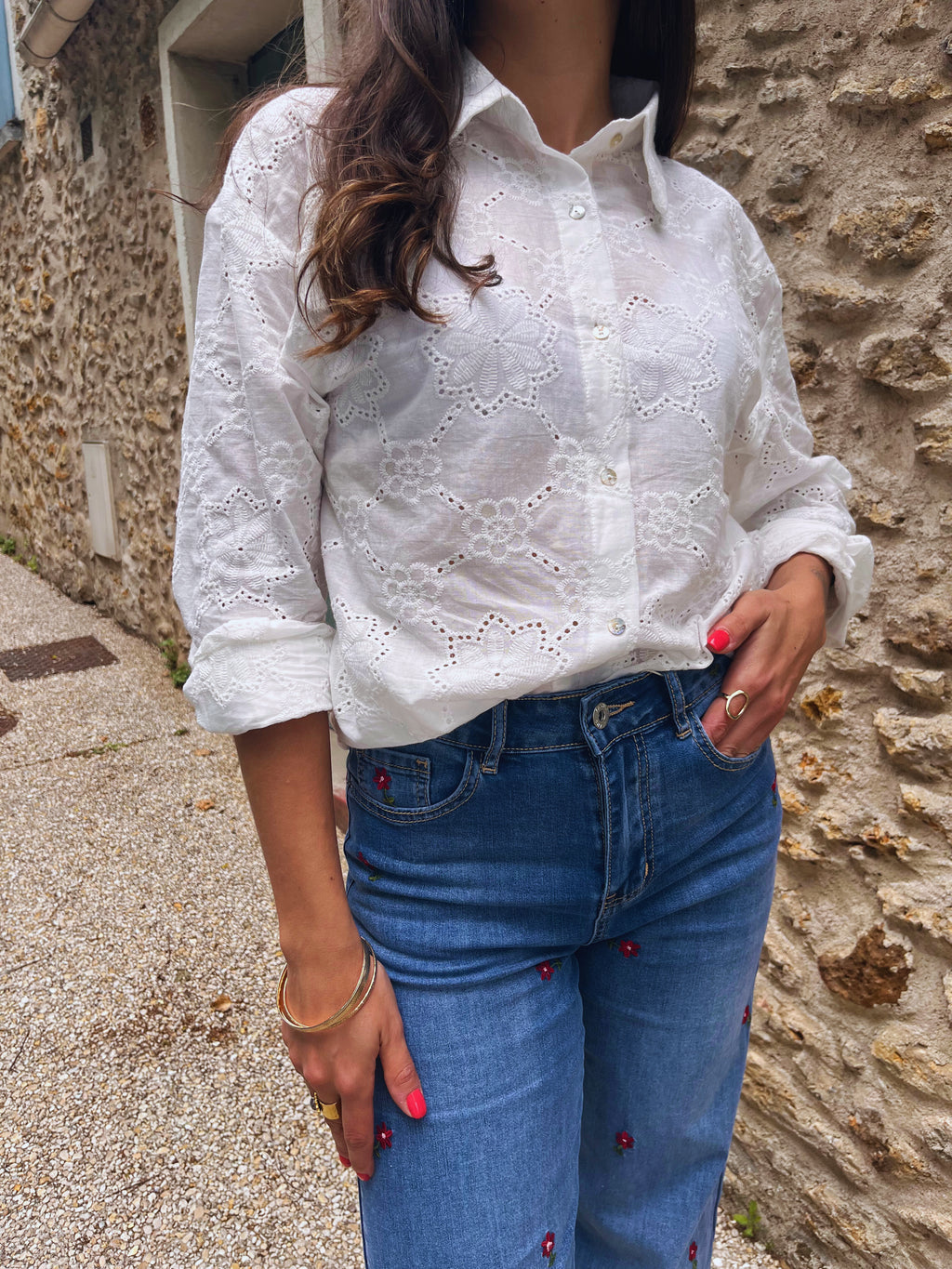Martina - Chemise brodée