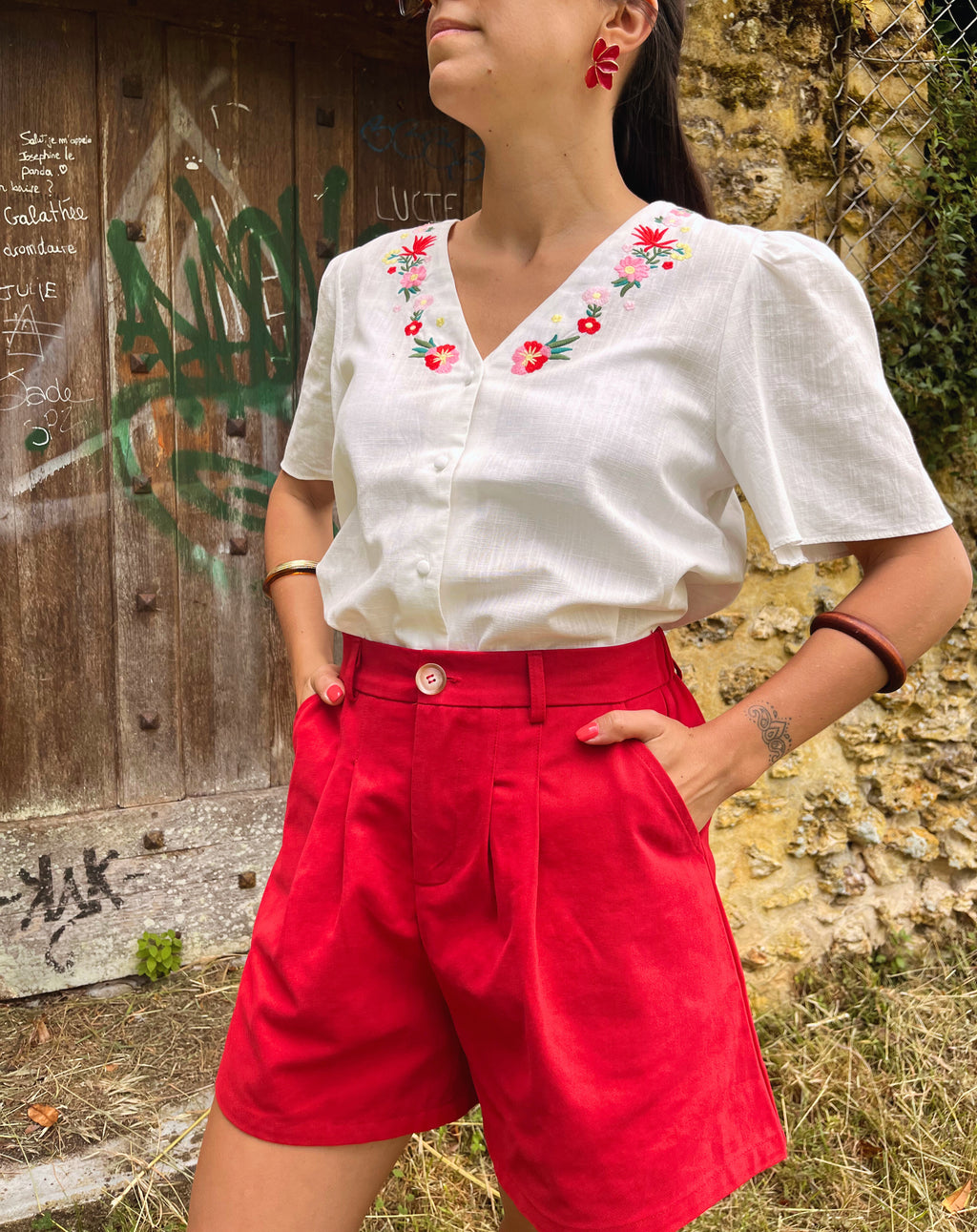 Delphine - Blouse brodée