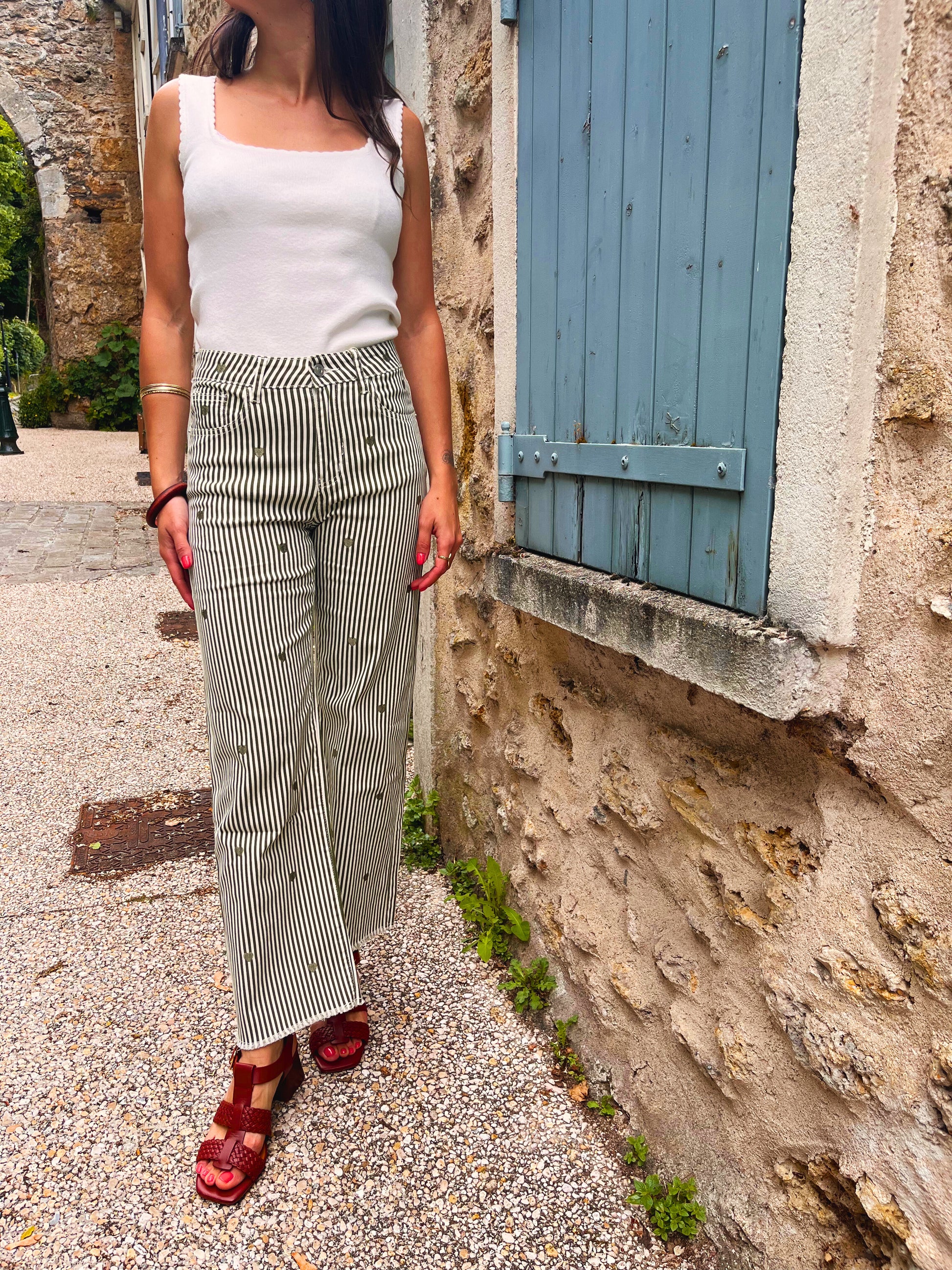 Pantalon Axel - Wide Leg brodé