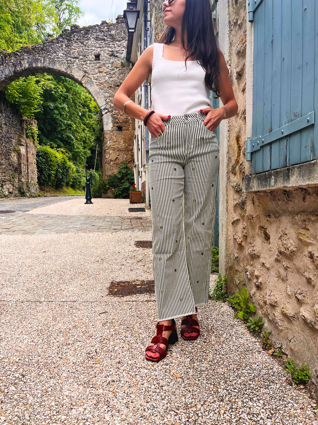 Pantalon Axel - Wide Leg brodé
